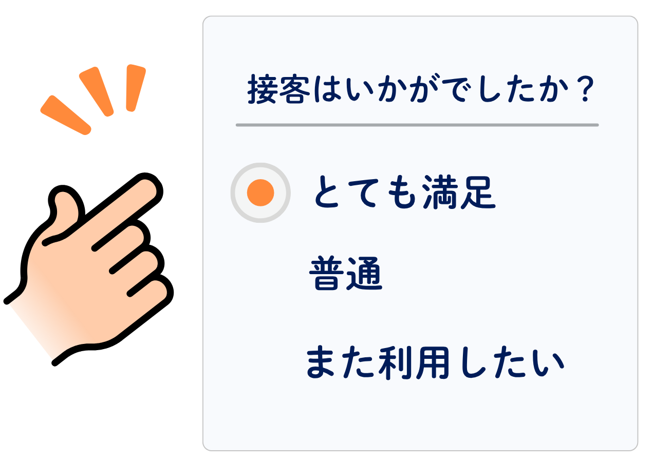 アンケートに答えるイメージ